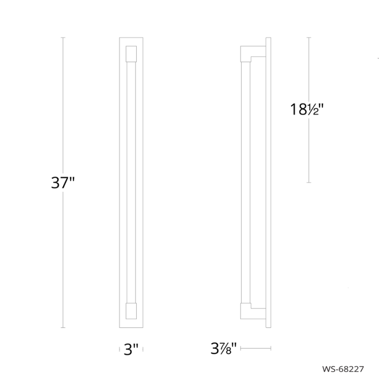 The 37 inch Barre from Modern Forms dimensions.