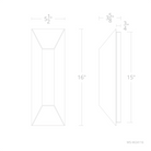 The 16 inch Maglev from Modern Forms dimensions.