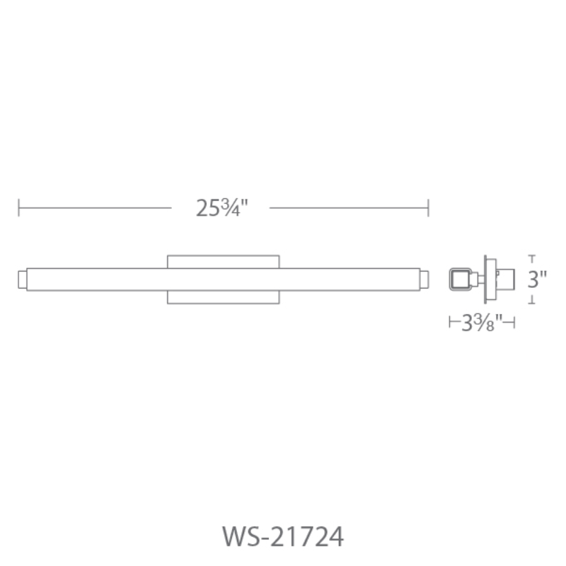 The 26 inch Mini Vogue from Modern Forms dimensions.