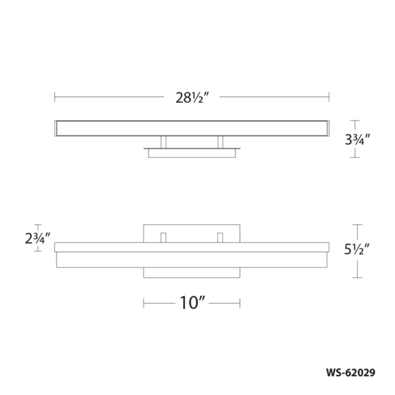 The 29 inch Minx from Modern Forms dimensions.