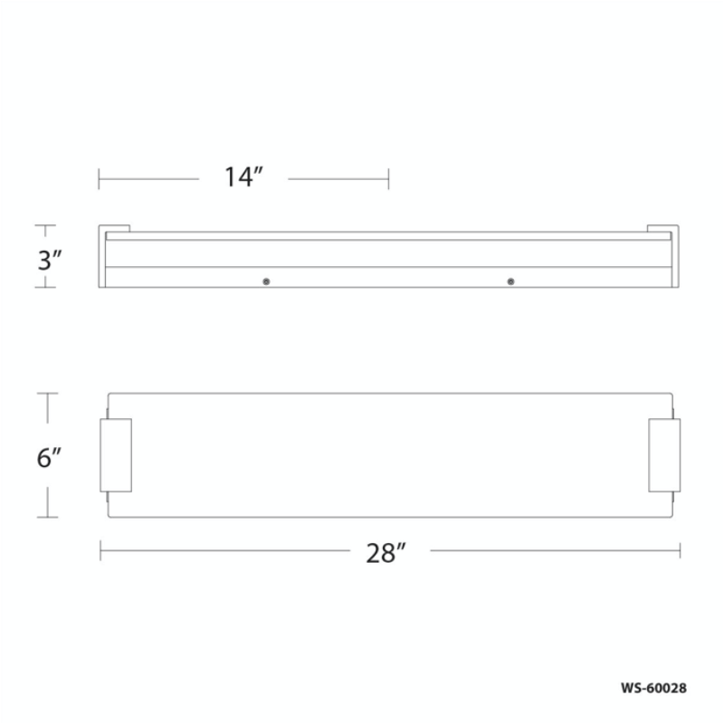 The 28 inch Quarry from Modern Forms dimensions.