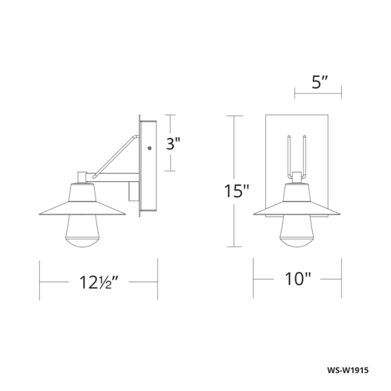 The 15 inch Suspense from Modern Forms dimensions.