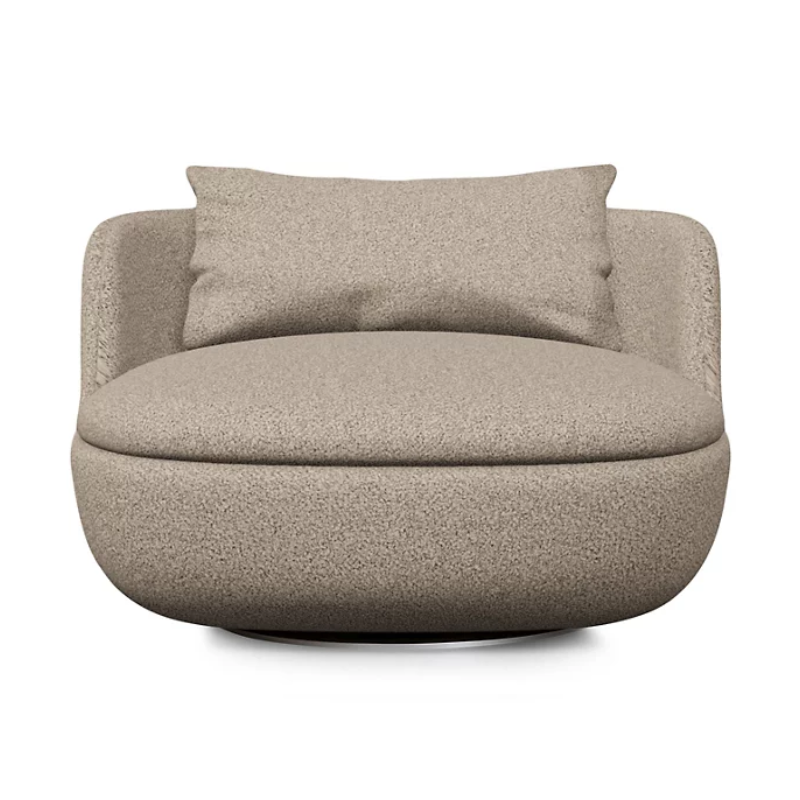 The Bart Armchair from Moooi in Blushing Sloth Woolly Mohair.