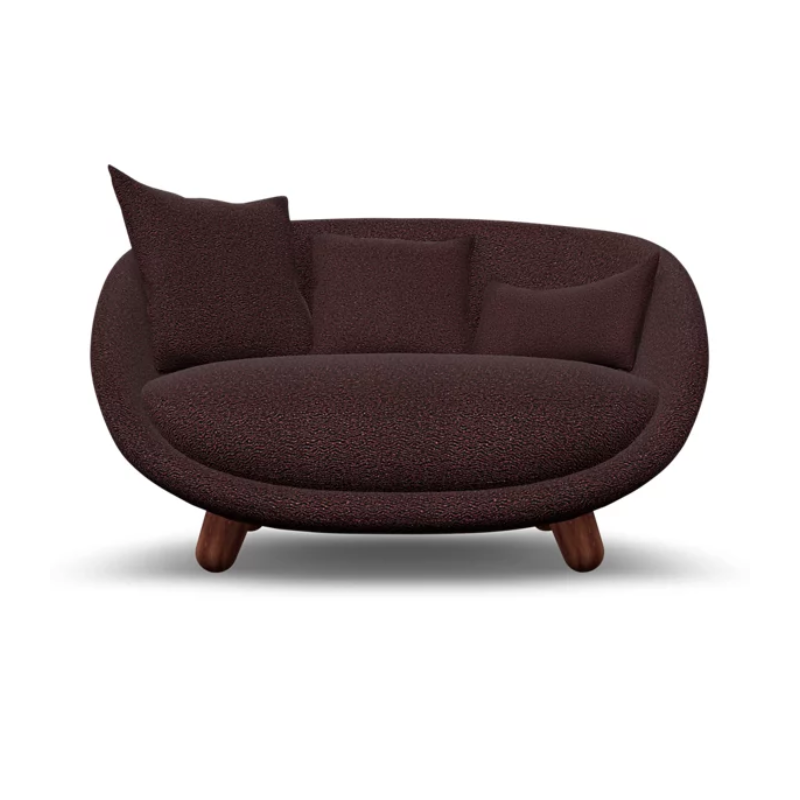 The Love Sofa from Moooi in Calligraphy Bird Jacquard Plum.