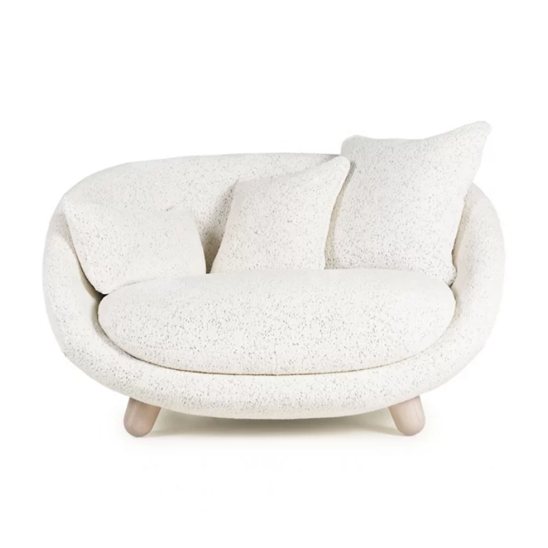 The Love Sofa from Moooi in Dodo Pavone Jacquard White.