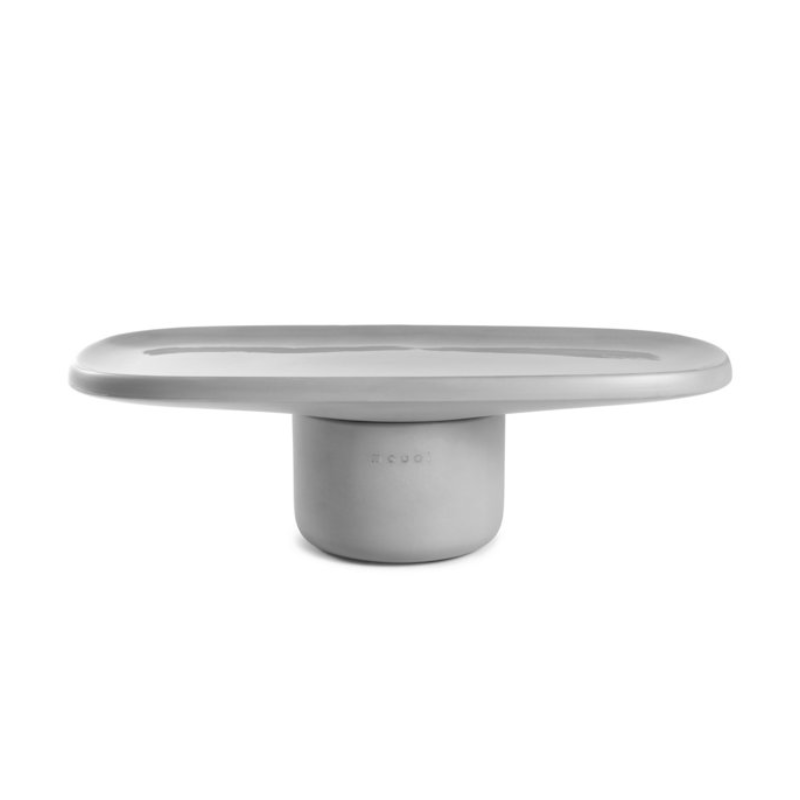 The Obon Table from Moooi rectangular low size in grey.