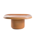 The Obon Table from Moooi square low size in terracotta.