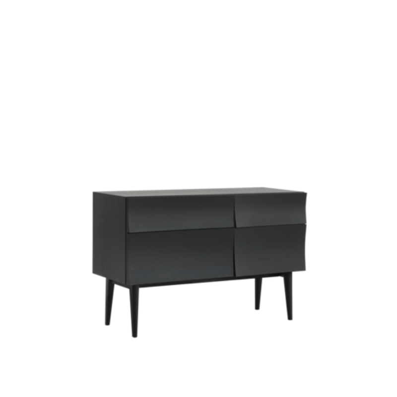 The Reflect Sideboard from Muuto small size black color.