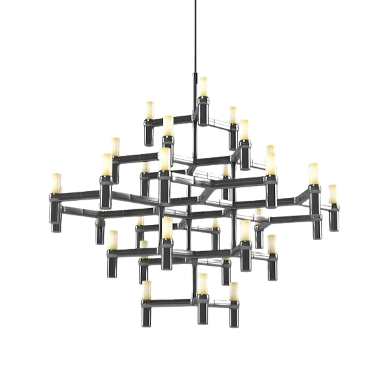 The Crown Major Chandelier from Nemo in black.