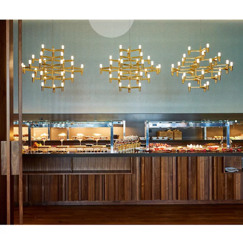 The Crown Major Chandelier from Nemo in a restaurant.