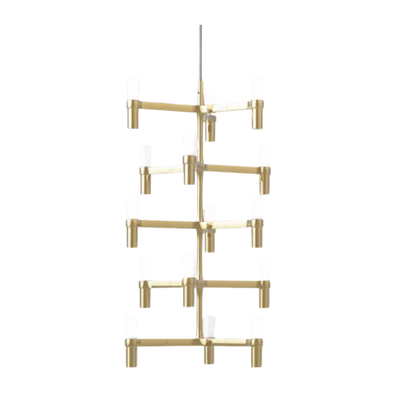 The Crown Multi Chandelier from Nemo in gold paint.