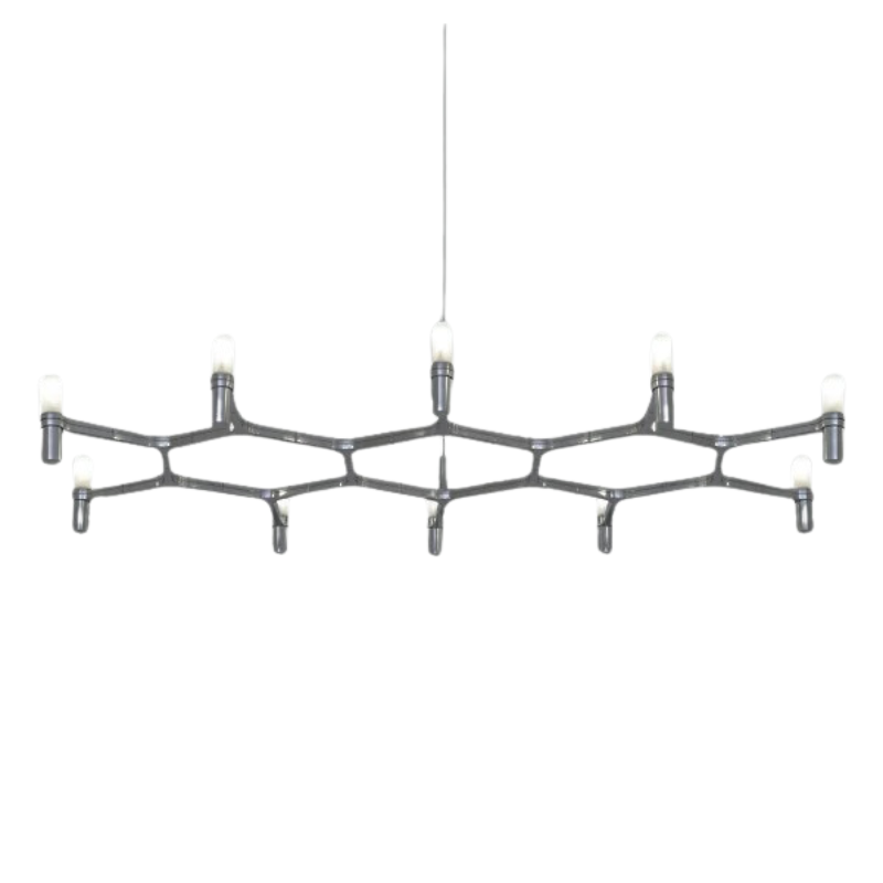 The Crown Plana Suspension from Nemo in polished aluminum.