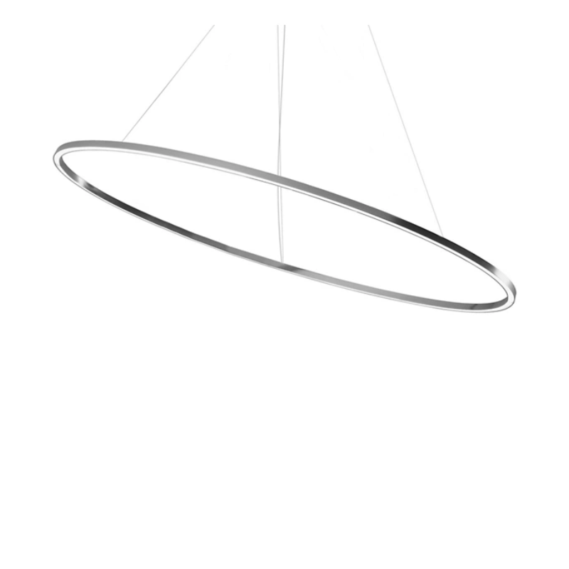 The Ellisse Major Pendant from Nemo in polished aluminum.