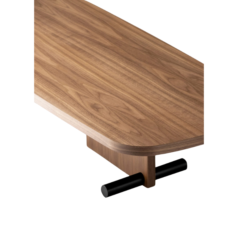 The Nova Coffee Table from Nomon in the walnut and black finish.