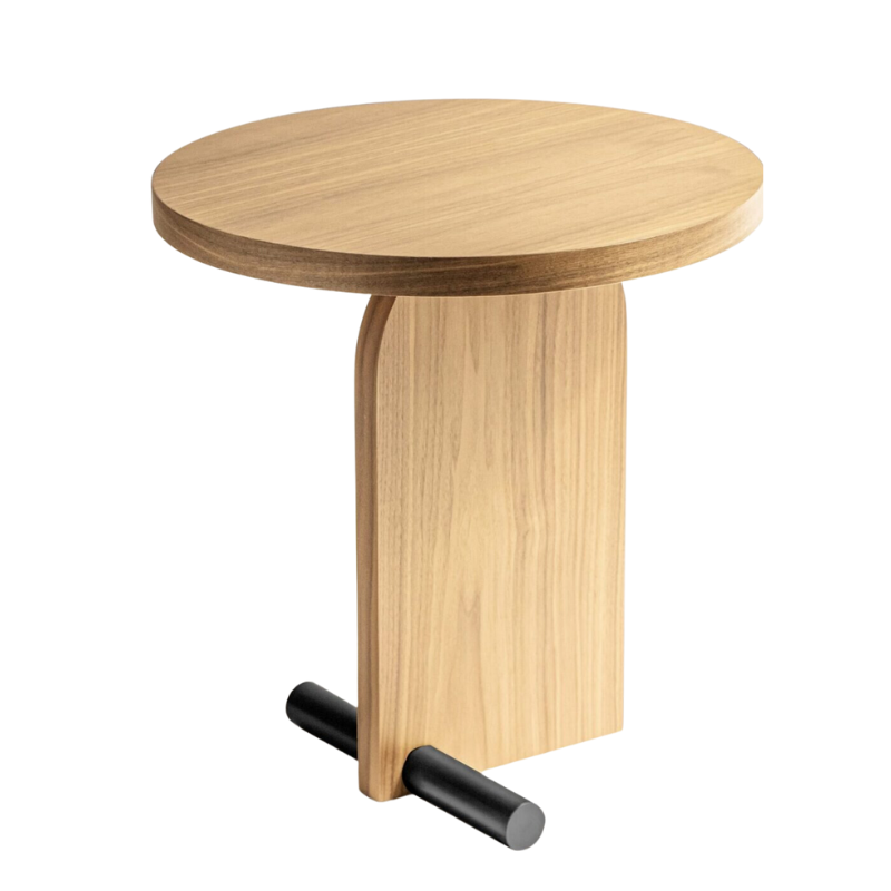 The Nova Side Table from Nomon large size in oak and black finish.