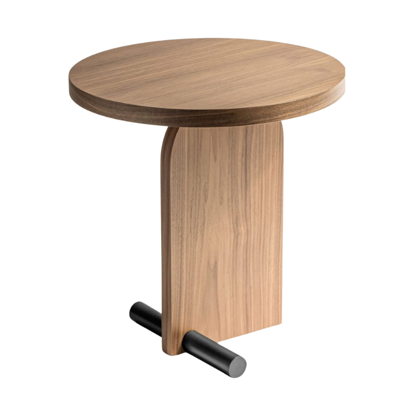 The Nova Side Table from Nomon large size in walnut and black finish.