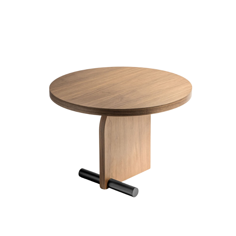 The Nova Side Table from Nomon small size in walnut and black finish.