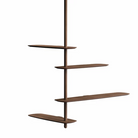 The Unica Shelving Ceiling from Nomon in configuration 9 walnut color.