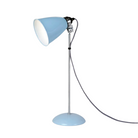 The Hector Dome Table Light from Original BTC in medium, light blue color in a studio.