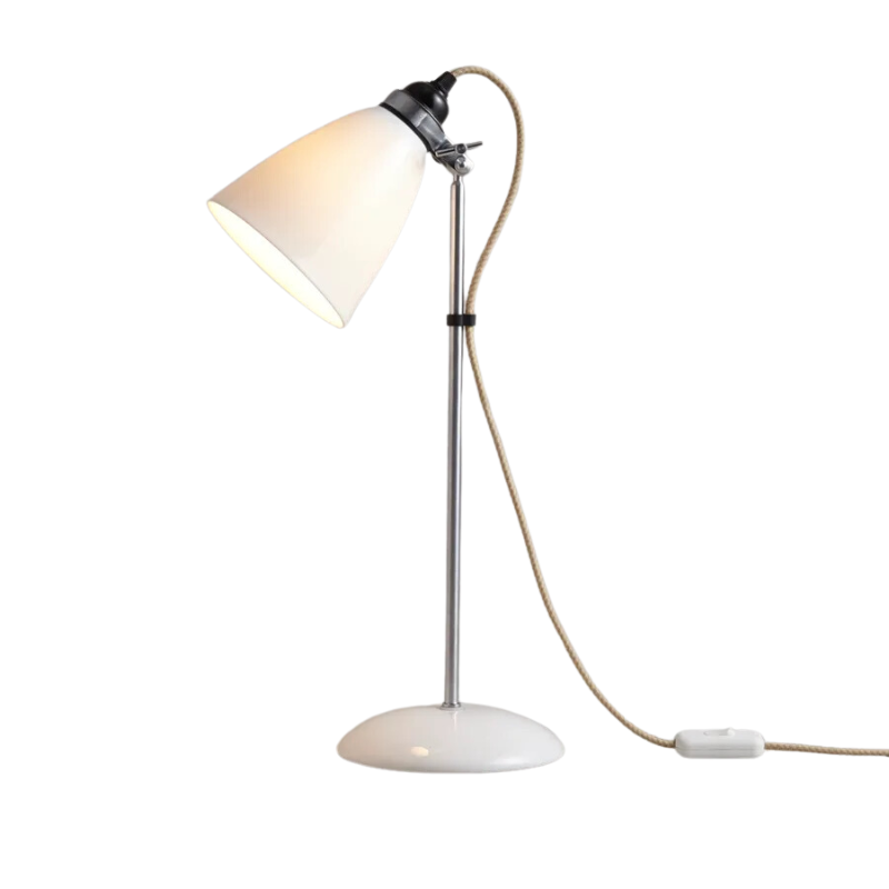 The Hector Dome Table Light from Original BTC in medium, natural white color within a studio.