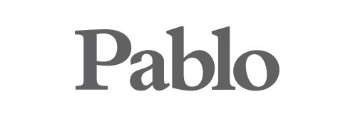 The logo for Pablo (Pablo Designs) featured on Illuminée’s brand page.