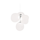 The Melt LED Small Chandelier from Tom Dixon in opal and silver.