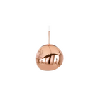 The Melt Mini Pendant from Tom Dixon in copper turned off, showing the mirror-finish.