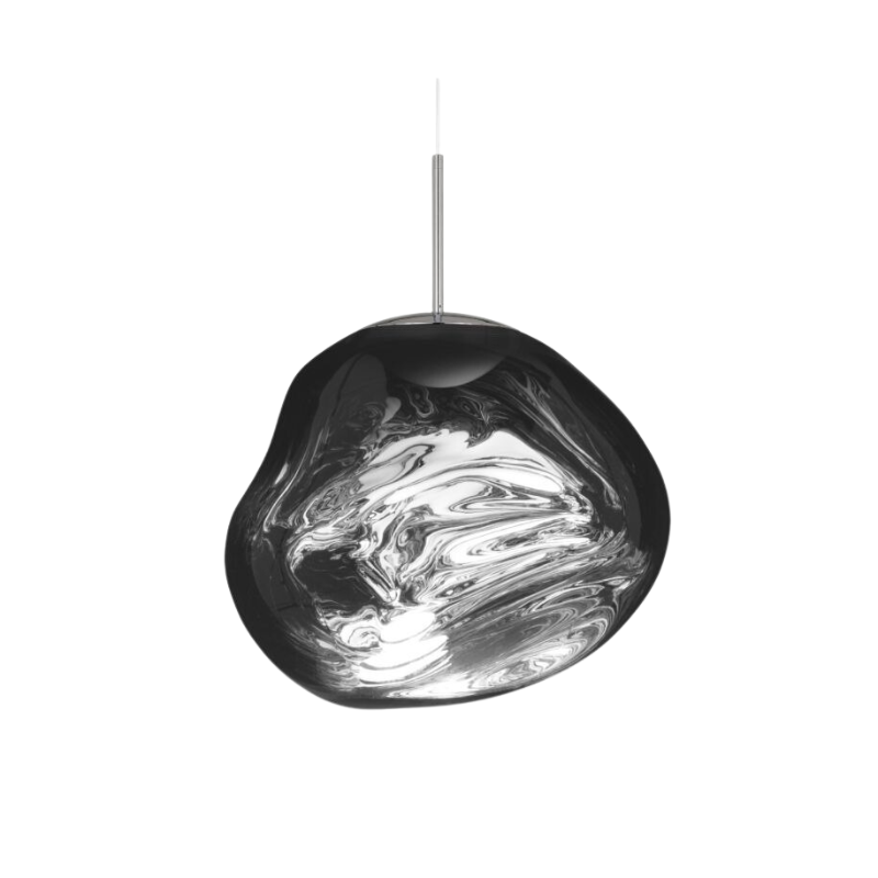 The Melt Pendant from Tom Dixon in chrome.