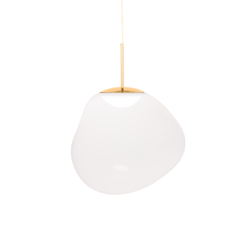 The Melt Pendant from Tom Dixon in opal and gold.