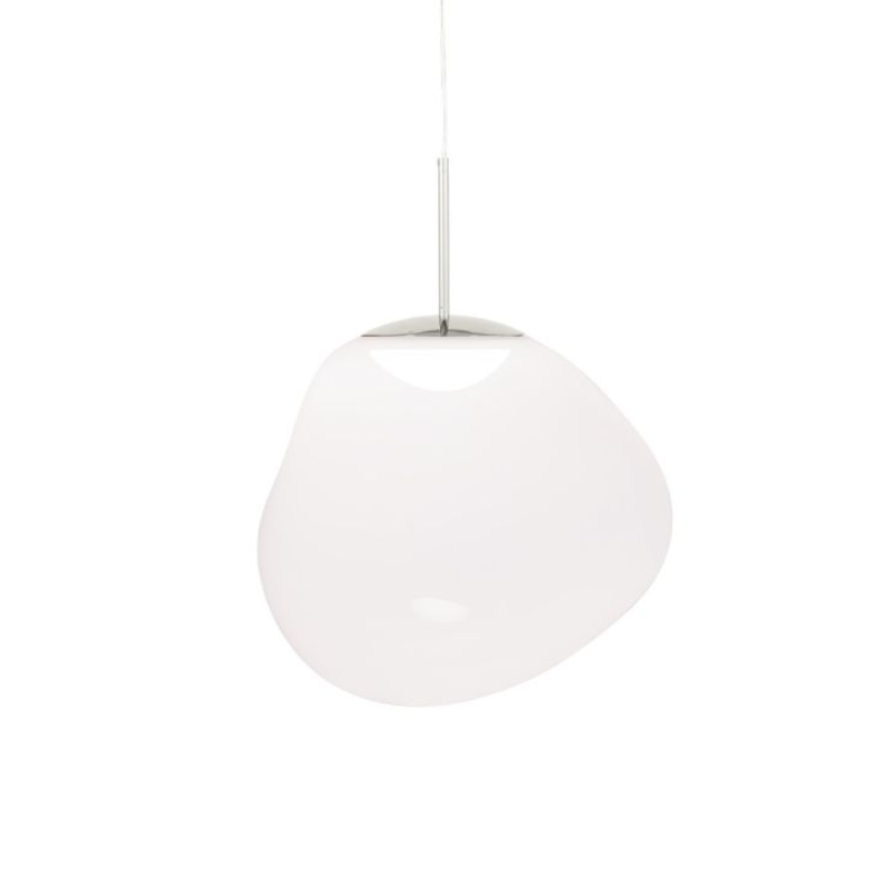 The Melt Pendant from Tom Dixon in opal and silver.