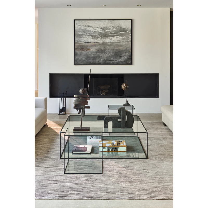 The Glam Banana Fiber Rug from Toulemonde Bochart in a living room.