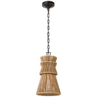 The Antigua Pendant from Visual Comfort & Co. in bronze and natural abaca.