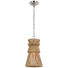 The Antigua Pendant from Visual Comfort & Co. in polished nickel and natural abaca.