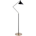 The Charlton Floor Lamp from Visual Comfort & Co in black and brass.