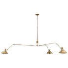 The Charlton Grande Triple Arm Chandelier from Visual Comfort & Co in hand-rubbed antique brass.