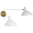 The Charlton Medium Double Wall Light from Visual Comfort & Co. in plaster white.