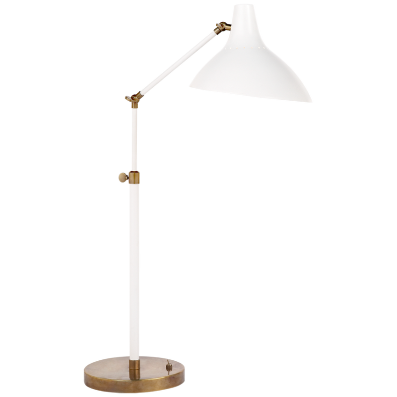 The Charlton Table Lamp from Visual Comfort & Co in plaster white.