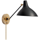 The Charlton Wall Light from Visual Comfort & Co in black and brass.