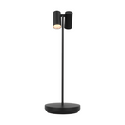 The Doppia Accent Rechargeable Table Lamp from Visual Comfort & Co in black.