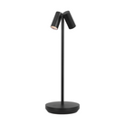 The Doppia Accent Rechargeable Table Lamp from Visual Comfort & Co in black, a portable light.