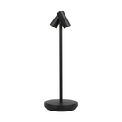 The Doppia Accent Rechargeable Table Lamp from Visual Comfort & Co in black from the side.