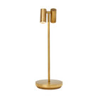 The Doppia Accent Rechargeable Table Lamp from Visual Comfort & Co in brass.