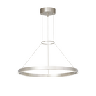 The 24 inch Fiama Suspension Light from Visual Comfort and Co in satin nickel.