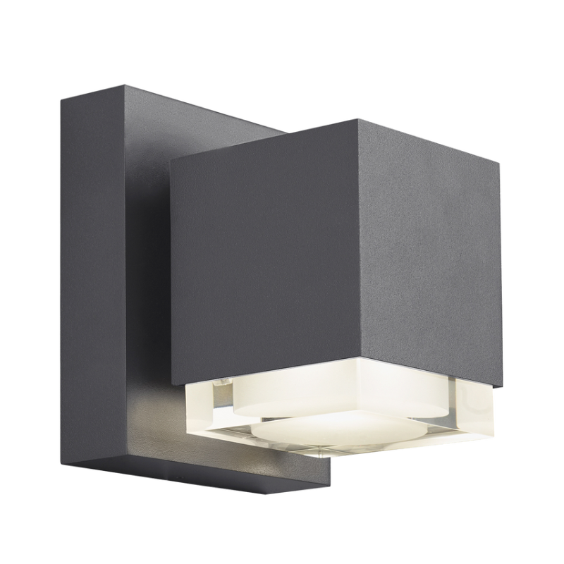 The 6 inch Voto Outdoor Wall Sconce from Visual Comfort and Co in charcoal.