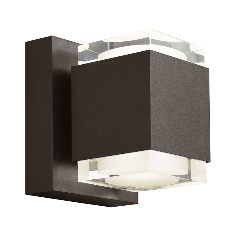 The 6 inch Voto Uplight and Downlight Outdoor Wall Sconce from Visual Comfort & Co in bronze.