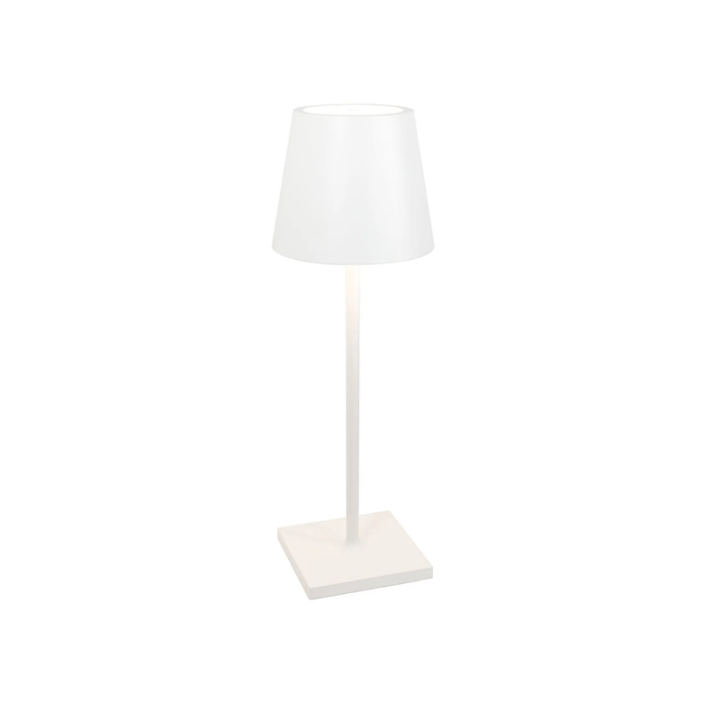 The Poldina Pro L Desk Lamp from Zafferano in white.