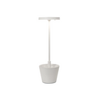 The Poldina Pro Upside Down Table Lamp from Zafferano in white.