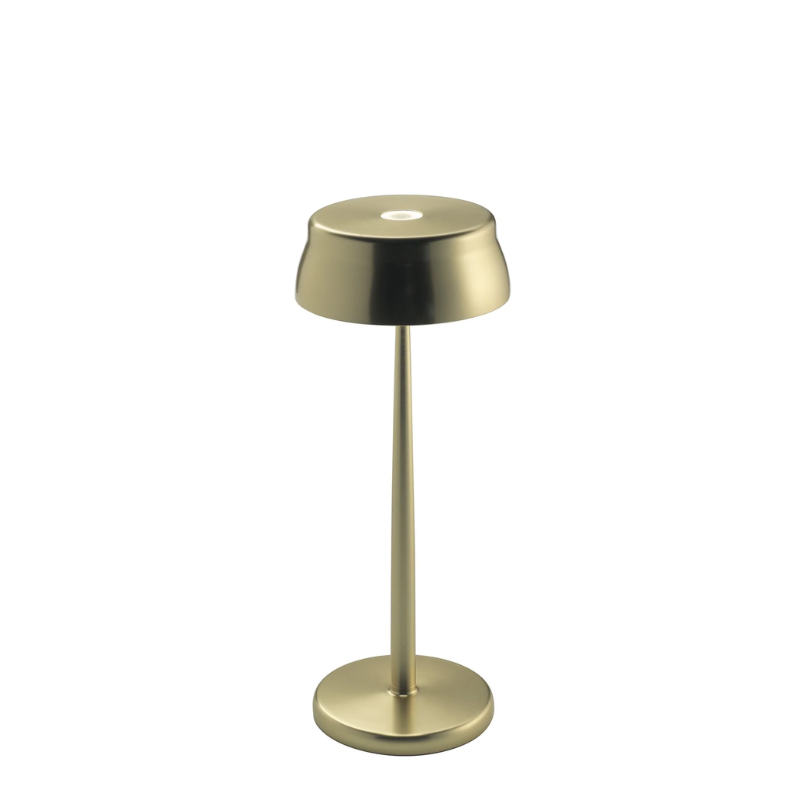 The Sister Light from Zafferano in anodized gold.