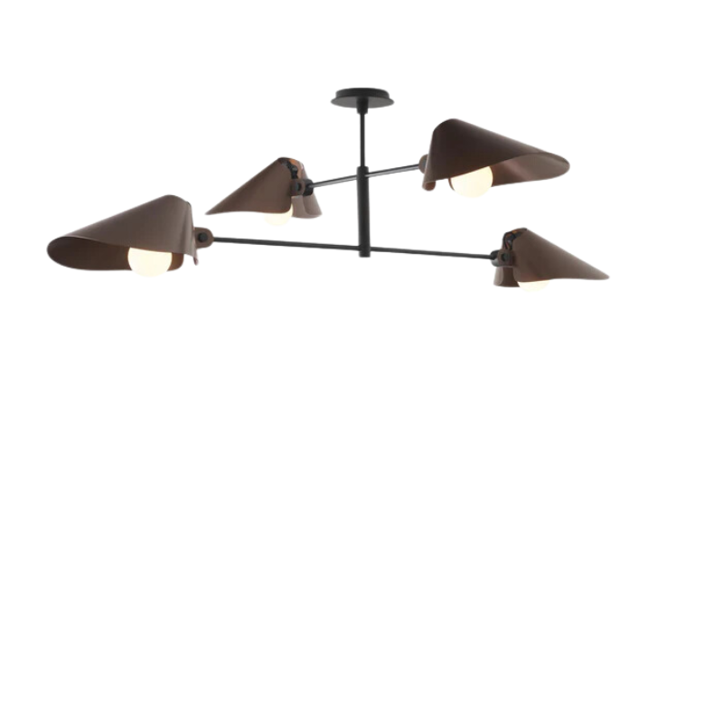 The Bonnet Chandelier from &Tradition SC91 style, black and bronzed.