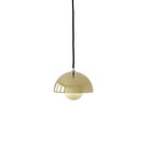 The Flowerpot VP10 Mini Pendant from &Tradition (andTradition) brass plated.